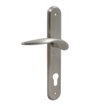 ENTRANCE HANDLE SPIRIT PLATE ROUND / MATT NICKEL / LEFT