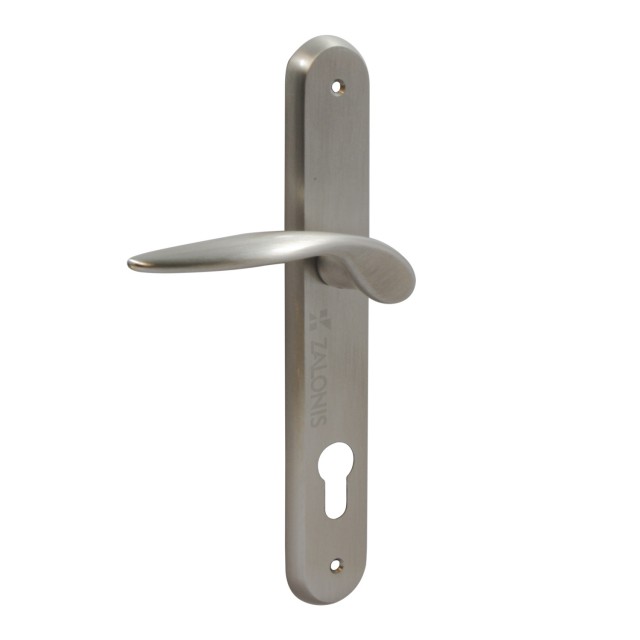 ENTRANCE HANDLE SPIRIT PLATE ROUND / MATT NICKEL / LEFT