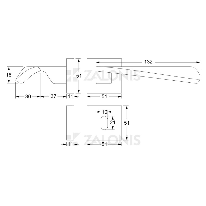 ARGO SQUARE ROSETTE / MATT NICKEL