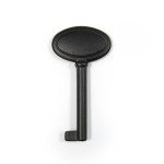 OVAL WARDROBE CUPBOARD LOCK KEY / MAT BLACK