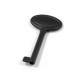 OVAL WARDROBE CUPBOARD LOCK KEY / MAT BLACK