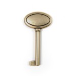 OVAL WARDROBE CUPBOARD LOCK KEY / ANTIQUE