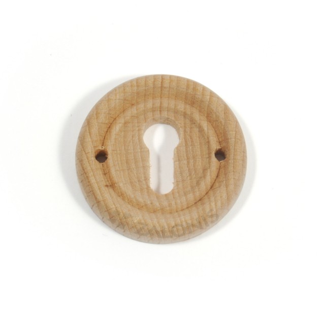WOODEN ROUND SHAPE KEYHOLE / D.33.5 mm / BEECH