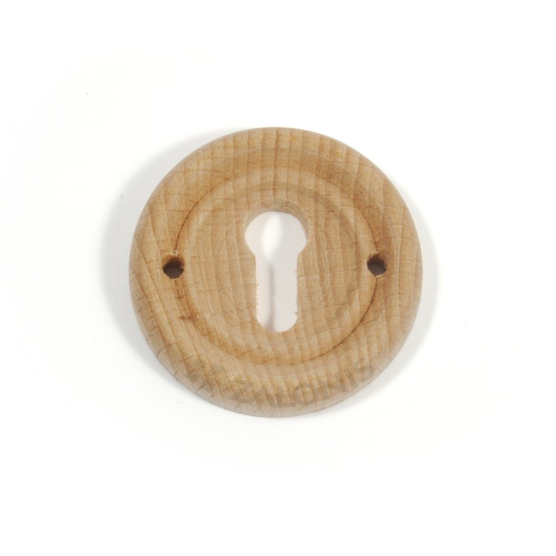 WOODEN ROUND SHAPE KEYHOLE / D.33.5 mm / BEECH