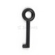 ROUND WARDROBE CUPBOARD LOCK KEY / MAT BLACK
