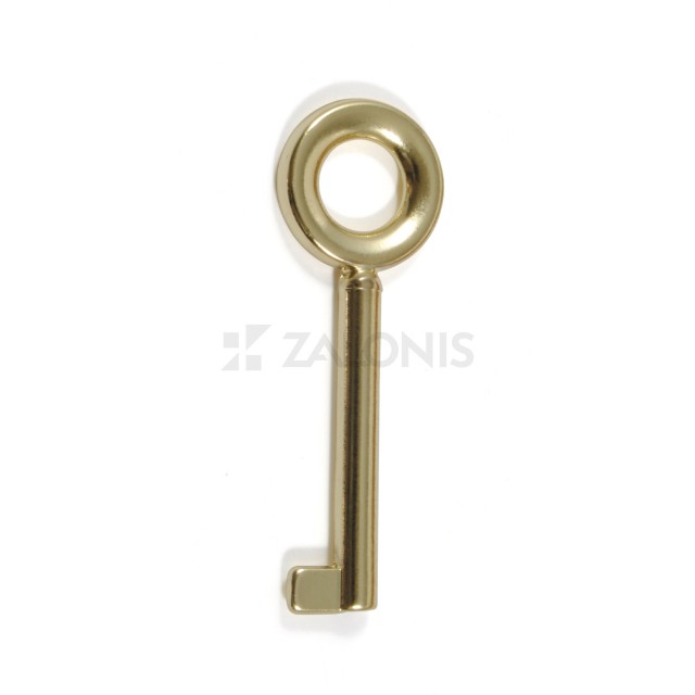 ROUND WARDROBE CUPBOARD LOCK KEY / GOLD
