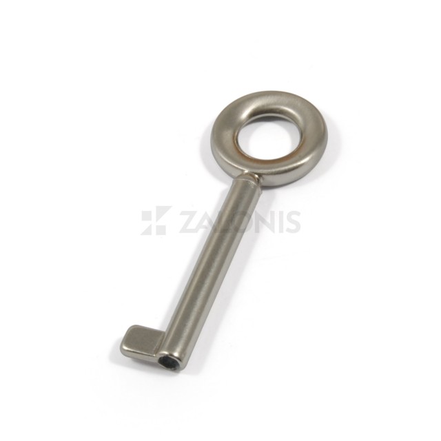 ROUND WARDROBE CUPBOARD LOCK KEY / MAT NICKEL