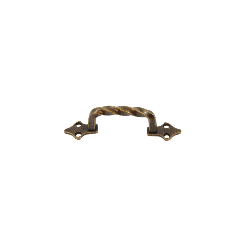 TWISTED PULL HANDLE WITH EXTERNAL SCREWS / ANTIQUE / 90 HANDLES WITH EXTERNAL SCREWS