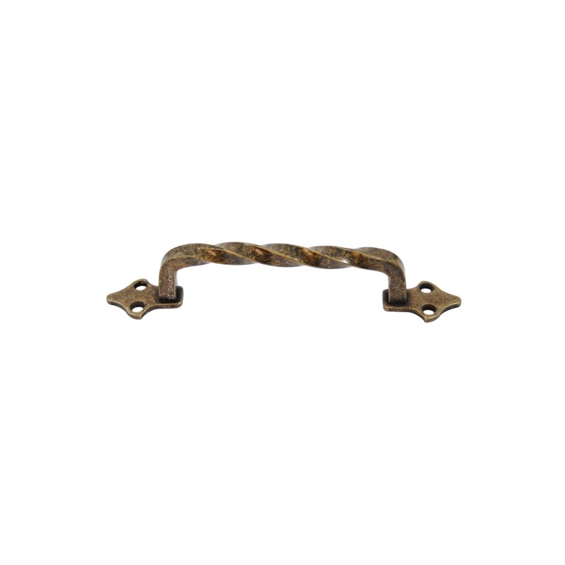 TWISTED PULL HANDLE WITH EXTERNAL SCREWS / ANTIQUE / 130