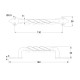 TWISTED PULL HANDLE WITH EXTERNAL SCREWS / ANTIQUE / 130