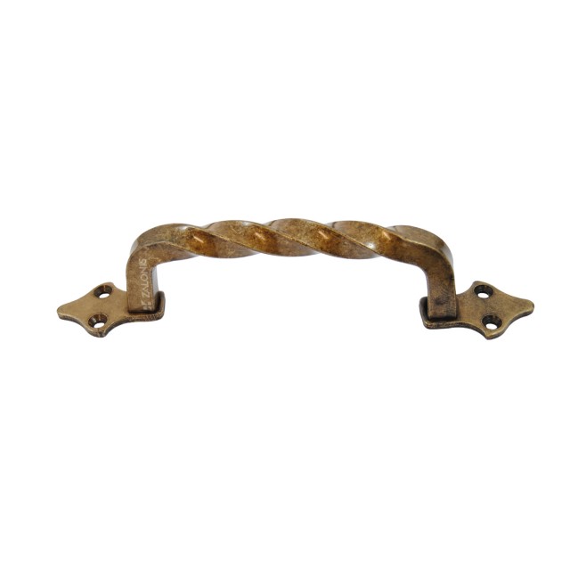 TWISTED PULL HANDLE WITH EXTERNAL SCREWS / ANTIQUE / 182