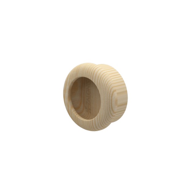 WOODEN INSET PULL ROUND / HOLE D. 35mm / BEECH