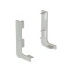 PAIR OF "L" GOLA END CAPS / MATT ALUMINIUM