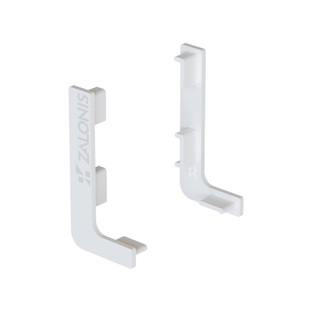 PAIR OF "L" GOLA END CAPS / WHITE