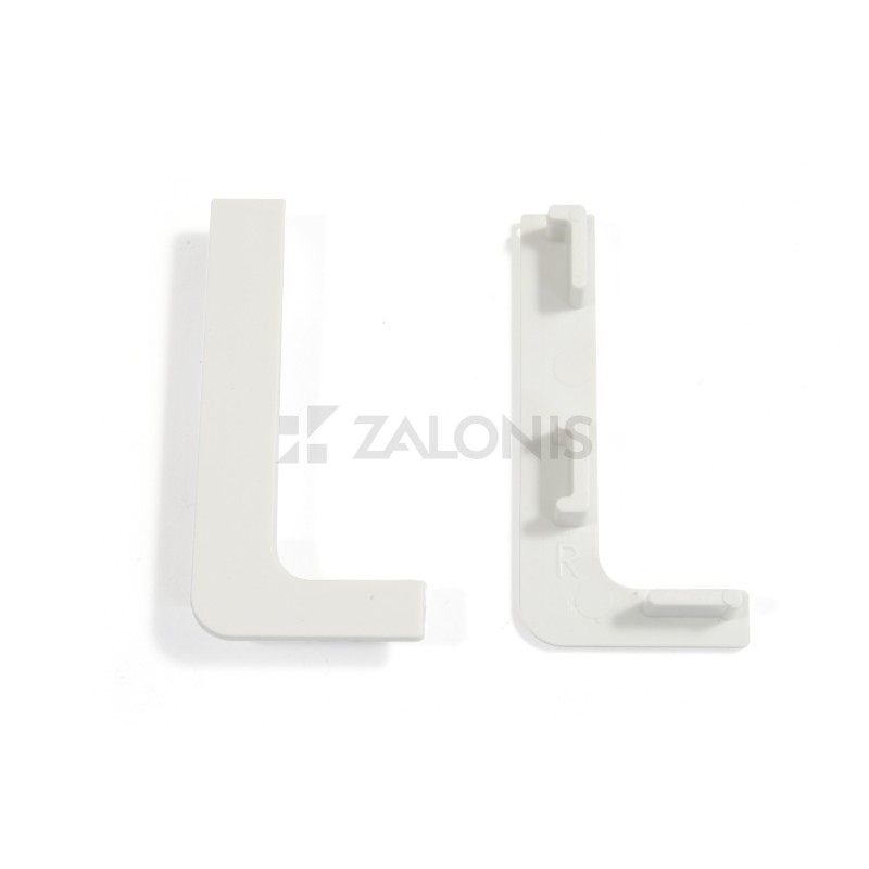 PAIR OF "L" GOLA END CAPS / WHITE