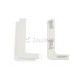 PAIR OF "L" GOLA END CAPS / WHITE