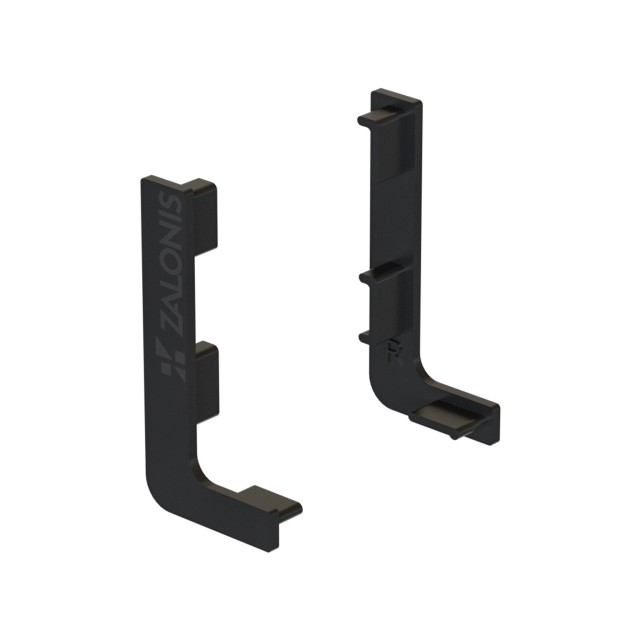 PAIR OF "L" GOLA END CAPS / BLACK