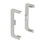 PAIR OF "C" GOLA END CAPS / MATT ALUMINIUM