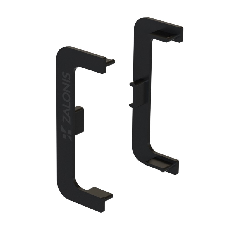PAIR OF "C" GOLA END CAPS / BLACK
