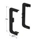 PAIR OF "C" GOLA END CAPS / BLACK