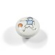 CHILDREN WHITE PORCELAIN KNOB / BOY WITH BALL