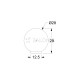 BALL-LIKE KNOB 308 / GLOSSY GRAY