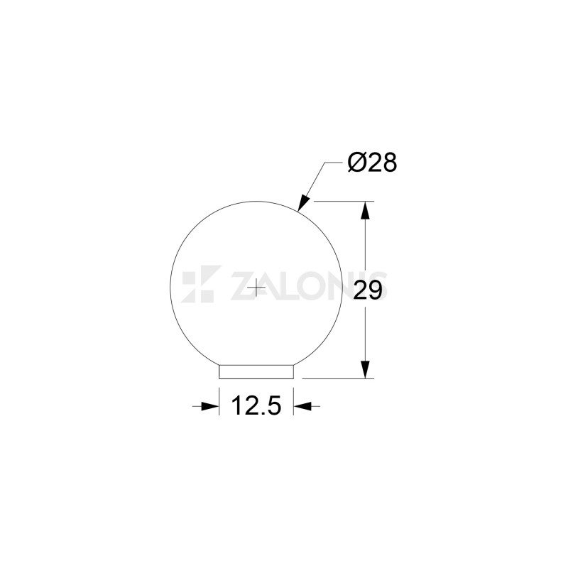 BALL-LIKE KNOB 308 / MATT WHITE
