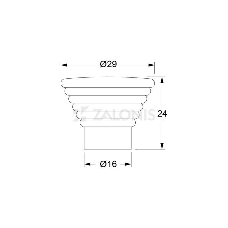 ROUND FURNITURE KNOB M.009 / MAT NICKEL MODERN COLLECTION