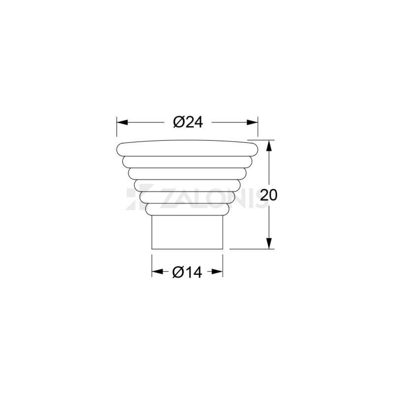 ROUND FURNITURE KNOB M.009 / MAT NICKEL MODERN COLLECTION