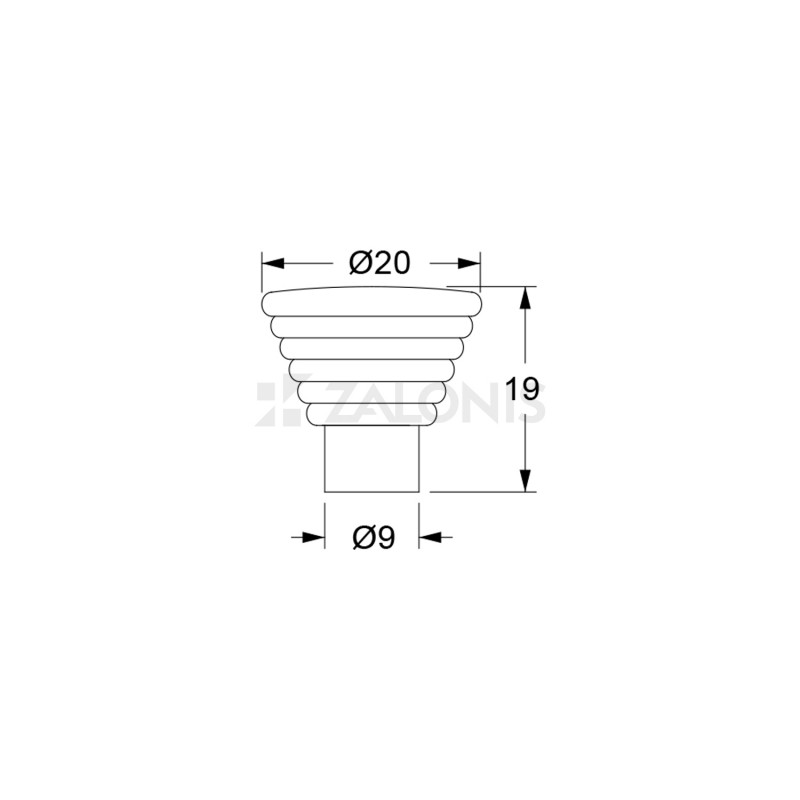 ROUND FURNITURE KNOB M.009 / MAT NICKEL MODERN COLLECTION
