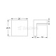 M.003 FURNITURE KNOB L-SHAPE 25 / MAT NICKEL  MODERN COLLECTION