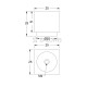 SQUARE FURNITURE KNOB 7006 / MATT GOLD MODERN COLLECTION