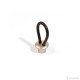 FURNITURE KNOB WITH DARK LEATHER 20 HORIZONTAL / MAT NICKEL MODERN COLLECTION