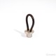 FURNITURE KNOB WITH DARK LEATHER 20 HORIZONTAL / MAT NICKEL MODERN COLLECTION