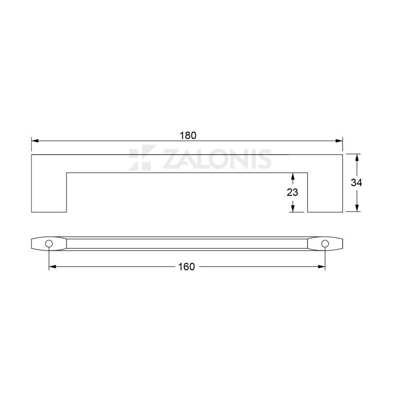 m.006 FURNITURE HANDLE / MAT BLACK  MODERN COLLECTION