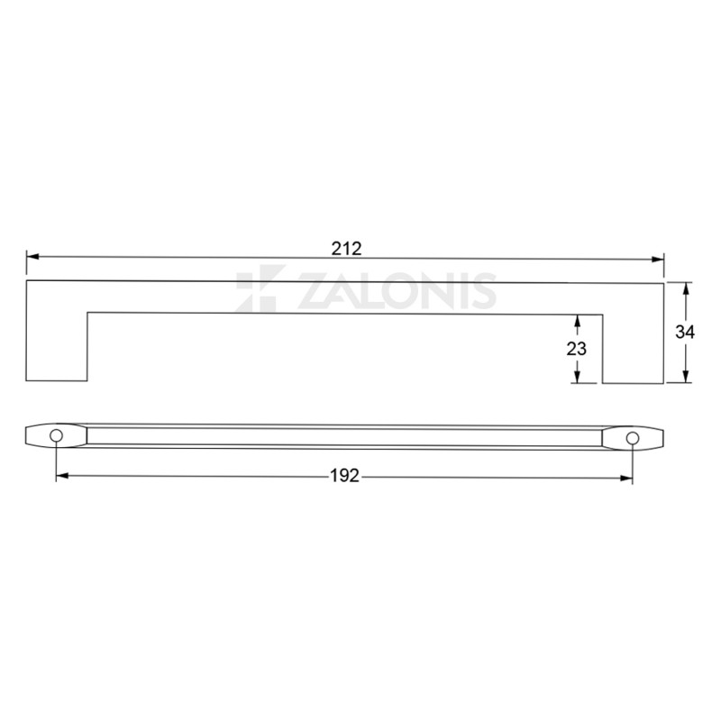 m.006 FURNITURE HANDLE / MAT BLACK  MODERN COLLECTION