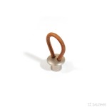 FURNITURE KNOB WITH LEATHER 20 HORIZONTAL / MAT NICKEL