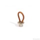 FURNITURE KNOB WITH LEATHER 20 HORIZONTAL / MAT NICKEL MODERN COLLECTION