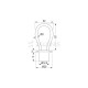 FURNITURE KNOB WITH LEATHER 20 HORIZONTAL / MAT NICKEL MODERN COLLECTION