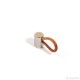 FURNITURE KNOB WITH LEATHER 14 VERTICAL / MAT NICKEL MODERN COLLECTION