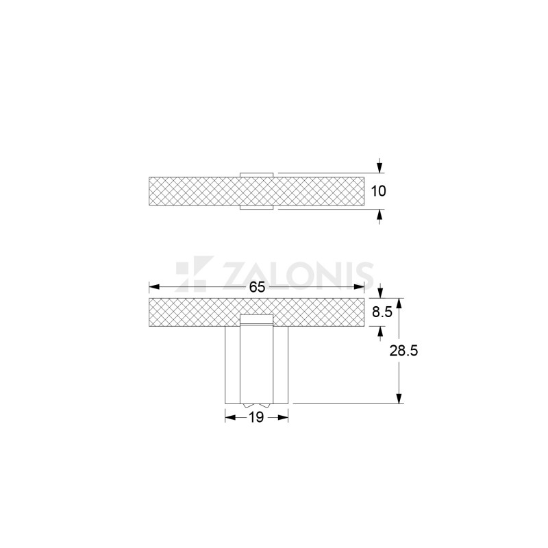 FURNITURE HANDLE C1177 / BLACK MODERN COLLECTION