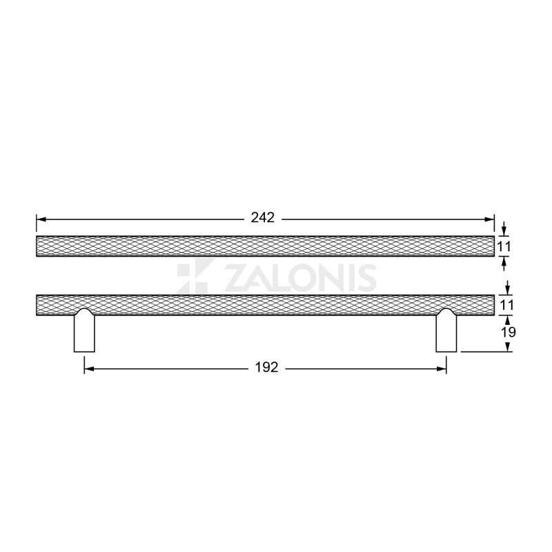 ROUND FURNITURE HANDLE C25824 / MAT BLACK MODERN COLLECTION