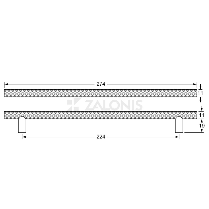 ROUND FURNITURE HANDLE C25824 / MAT BLACK MODERN COLLECTION