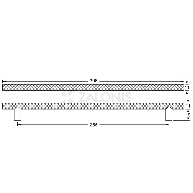 ROUND FURNITURE HANDLE C25824 / MAT BLACK MODERN COLLECTION