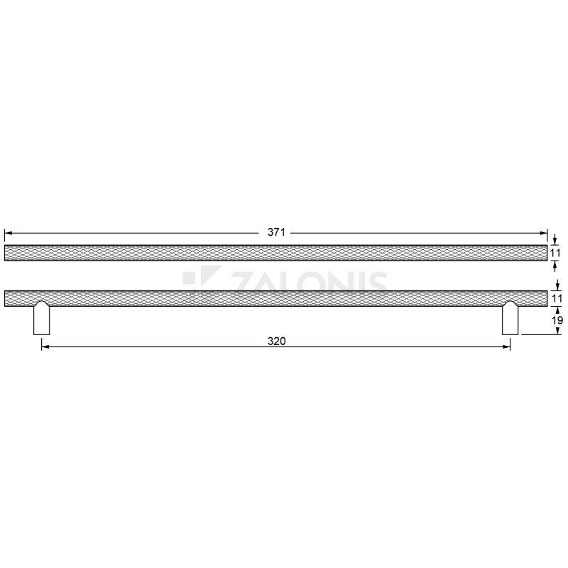 ROUND FURNITURE HANDLE C25824 / MAT BLACK MODERN COLLECTION