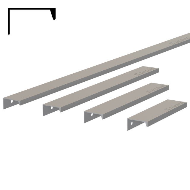 FURNITURE HANDLE BAR EMKW / MAT ALUMINIUM
