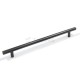 ROUND FURNITURE HANDLE / STAINLESS STEEL / MATT BLACK