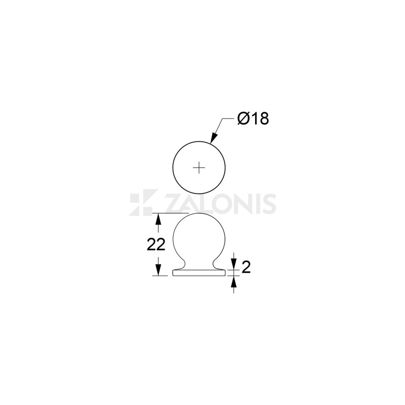 SPHERE FURNITURE KNOB / MATT NICKEL