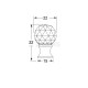 FURNITURE KNOB CRYSTAL SPHERE / MATT NICKEL