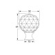 FURNITURE KNOB CRYSTAL SPHERE / MATT NICKEL